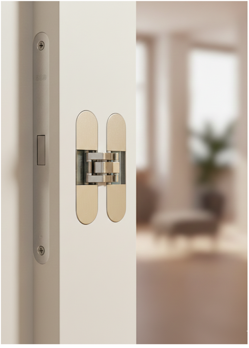 cerniera a scomparsa, serratura magnetica