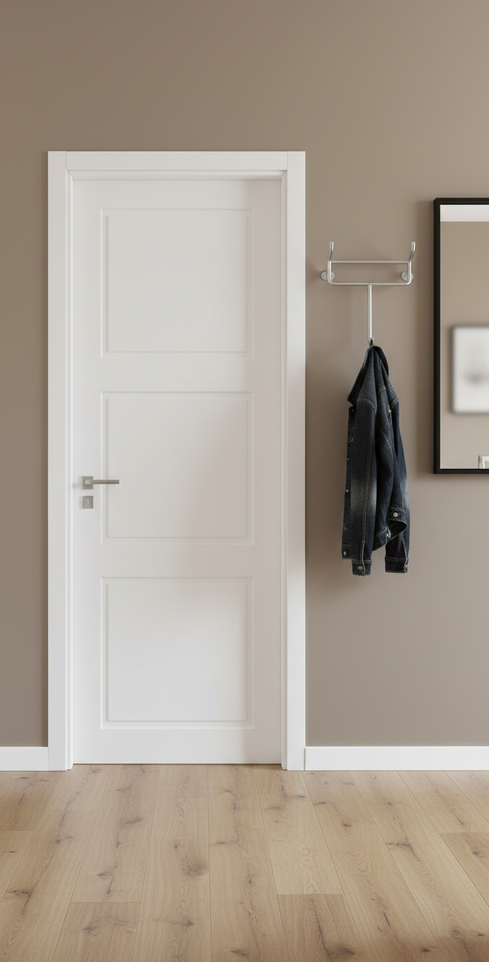 Porta interna Serie Alpina Pantografata laccata bianca 3 bugne - BiEsse Group Catania